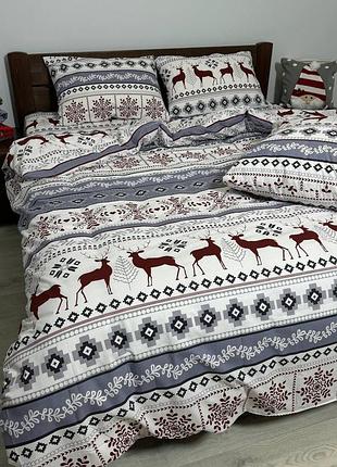 Новогодний комплект постельного белья бязь люкс, все размеры, индивидуальный пошив