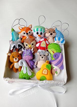 ′сказочный лес′ (набор ёлочных игрушек из фетра) 15 шт.