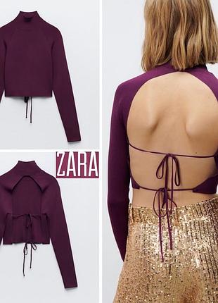 Стильна кофта гольф zara з відкритою спиною