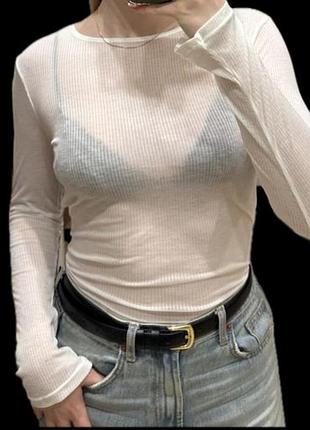 Білий напівпрозорий лонг