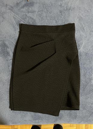 Юбка спідниця-олівець приталена еластична на запах