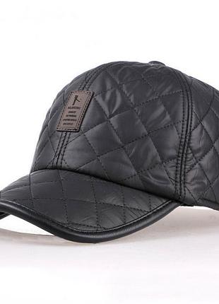 Кепка бейсболка  з плащової тканини з вухами на флісі розмір регулюеться 56-58