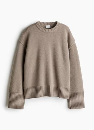 #174 oversized cashmere-blend sweater  светр hm premium вовна кашемір  розмір с.
