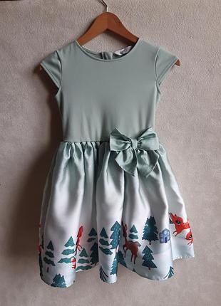 Новогоднее праздничное платье h&amp;m 8-10р