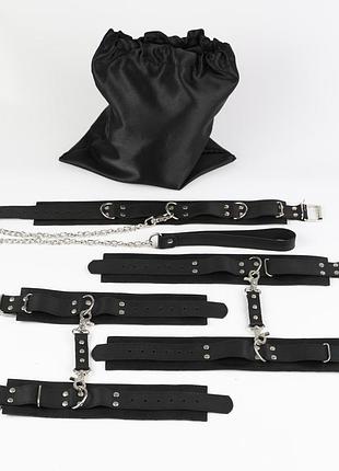 Кожаный набор kit-1 чёрный edena