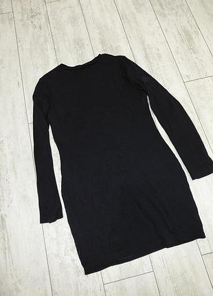 Чорна трикотажна базова сукня м/л