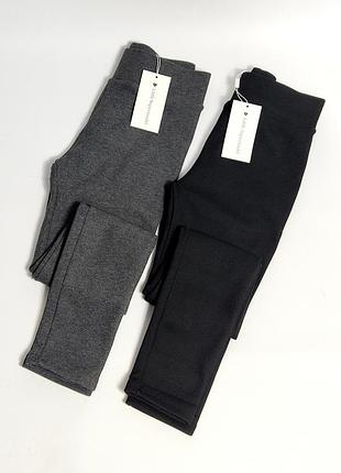 Теплые леггинсы в рубчик