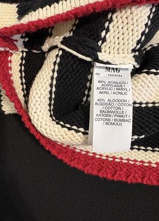 Оригинальный свитер в полоску mango 5