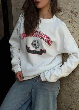 Жіноча повсякденна тепла флісова класична кофта світшот тканина тринитка на флісі