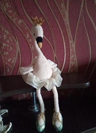 Коллекционная игрушка фламинго балеринка.jellycat