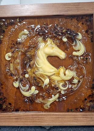 Скриня шкатулка бурштин