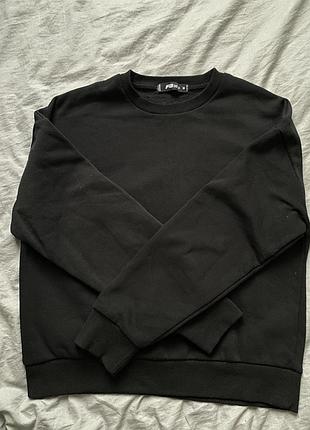 Чорний базовий утеплений світшот