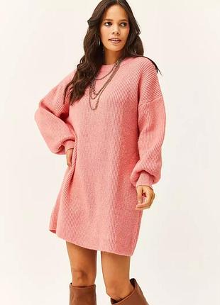 Теплая вʼязана  сукня плаття вільного крою, мохер steps