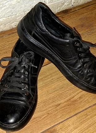 Кожаные мужские кеды miraton