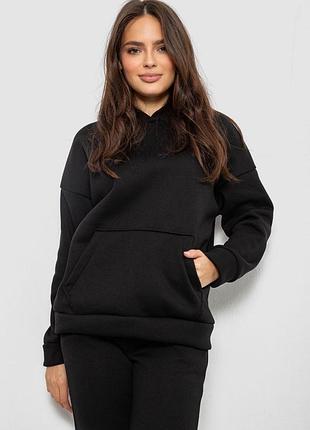 Спортивный костюм женский на флисе, цвет черный