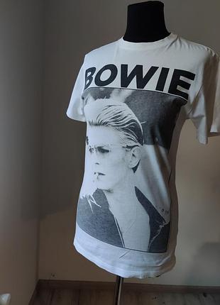 Белая футболка bowie xs размер