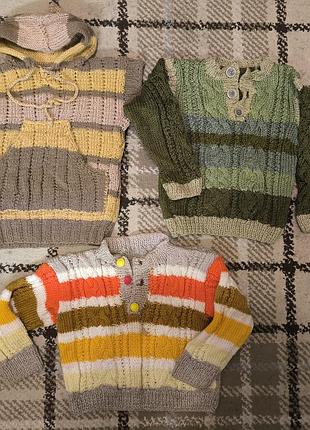Вязаные свитера и жилет на мальчика