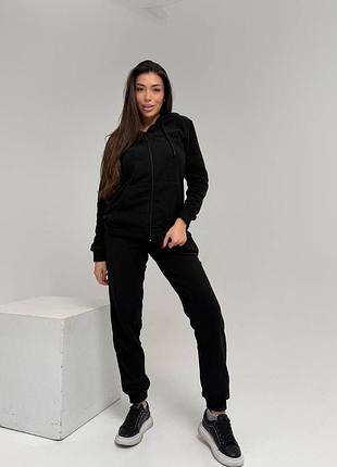 Жіночий костюм двійка (тепла кофта-фліска на змійці та штани)