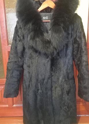 Шуба натуральная из сожженного козлика