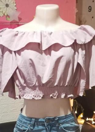 Стильный женский топ с открытыми плечами 💗
