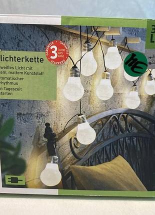 Світлодіодна гірлянда livarno home, 10 лампочок, 13 м, тепле світло, для вулиці та дому, ip44 (німеччина)