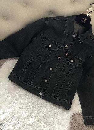 Куртка джинсова піджак жакет з люрексом levis р.s