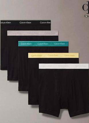 Мужские трусы боксеры calvin klein набор 5 штук черные