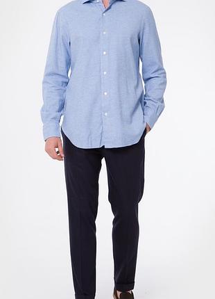 Голубая мужская рубашка zara