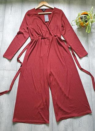 Стильный комбинезон new look, ромпер в рубчик