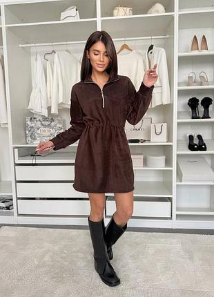 Теплое женское платье из флиса 999 дч