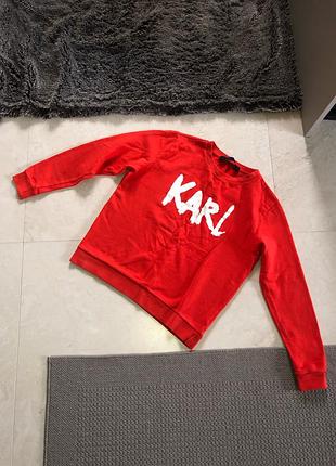 Утеплений світшот karl lagerfeld оригінал кофта утеплённый свитшот оригинал