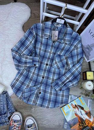 Трендовая рубашка в клетку из фланели