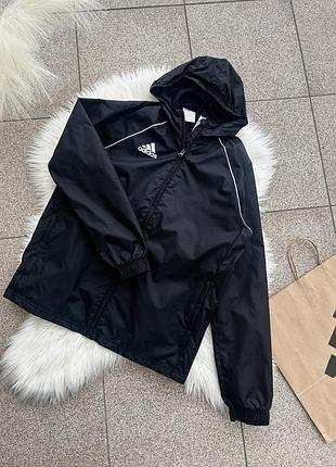 Куртка чорна adidas вітровка подовжена