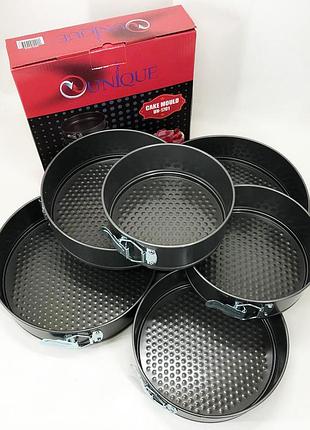 Форми для випікання рознімні unique un-1701 набір форм 6шт для випікання кондитерські s-ma