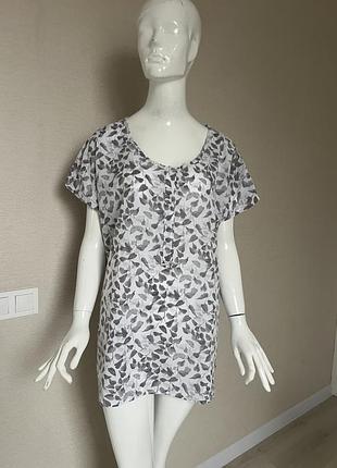 Легка блуза з тонкої бавовни батал