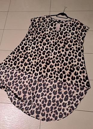 Легкое платье с асимметричным низом большого 22-24 размера