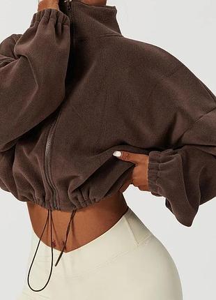 Жіноча плюшева фліска шоколад і молочний