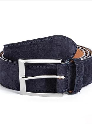 Paul hunter кожаный замшевый классический ремень темно-синий