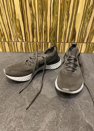 Кроссовки nike epic react flyknit 38р вязанные хаки новые