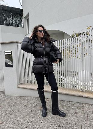 Дутый пуховик на кулиске