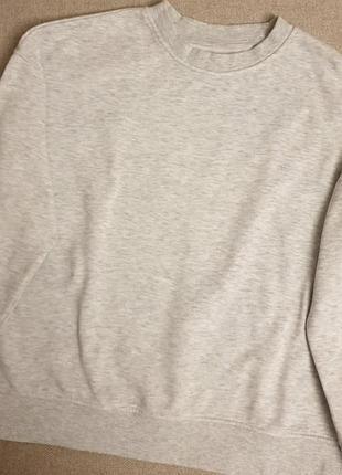 Худи свитшот свет серого цвета от sinsay