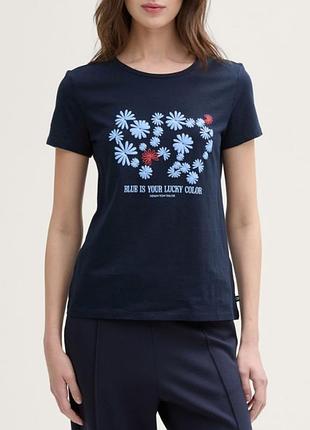 Футболка темно синяя