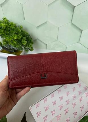 Женский кожаный кошелек компактный