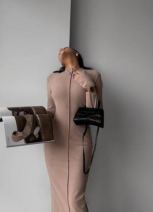 Жіноча ангорова сукня бежева