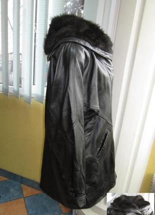 Стильная женская кожаная куртка - косуха с капюшоном. лот 3125 фото