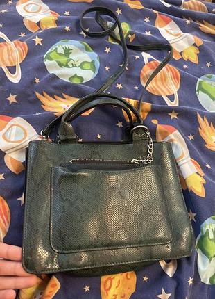 Сумка під шкіру змії джордж зелена