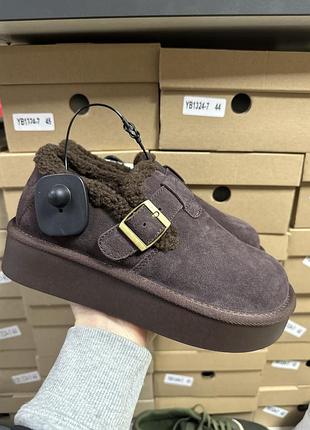 Уггі короткі замш натуральний/ шоколадні жіночі черевики