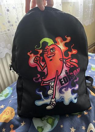 Великий рюкзак з персиком міський шкільний