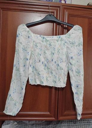 Топ в квітковий принт на дівчинку