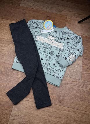 Новий набір 3-4 роки світшот лосини